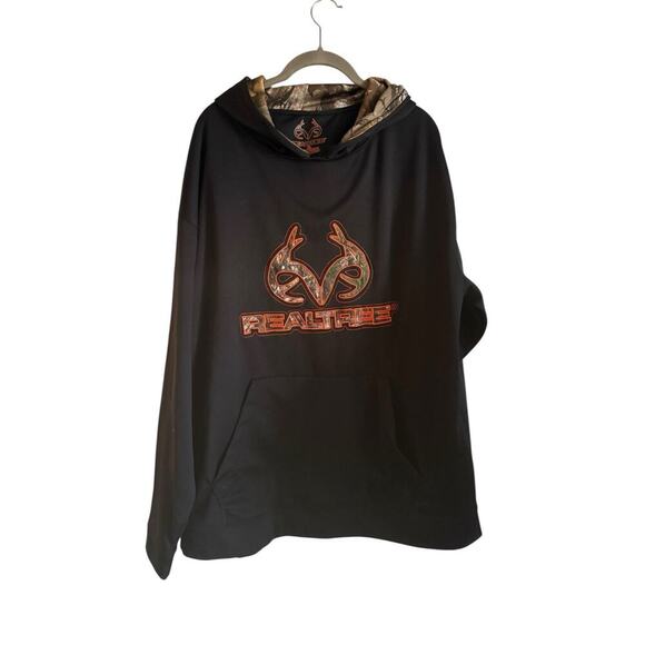 Realtree Other - Realtree Black Men's Size XL Camo Lined Hood Logo Hoodie